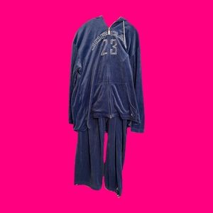 XL Air Jordan Carolina Blue Velour Sweat suit
